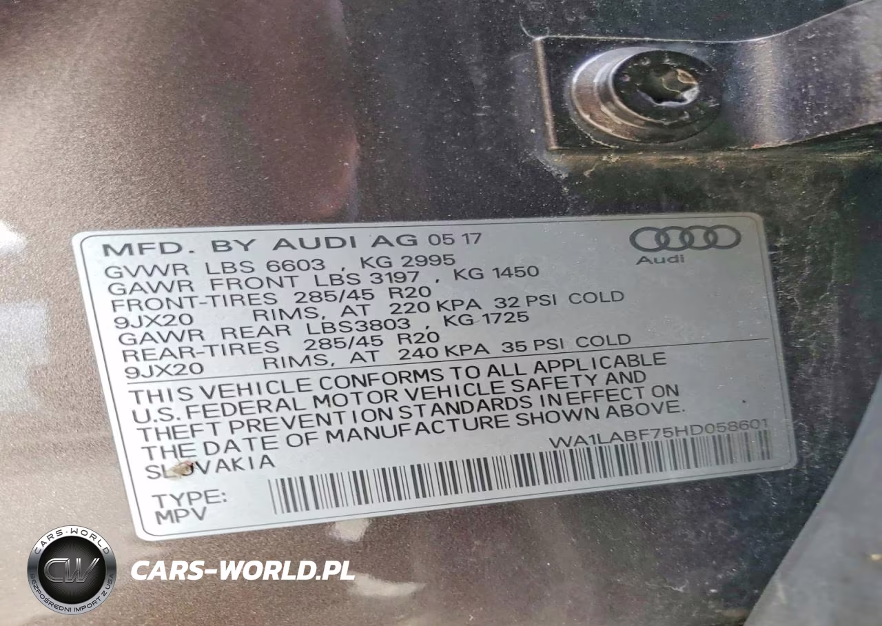 2017 Audi Q7 Premium Plus VIN:WA1LABF75HD058601 - 13