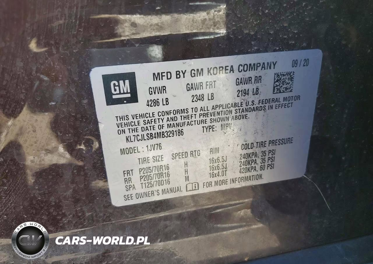 2021 Chevrolet Trax 1Lt VIN:KL7CJLSB4MB329186 - 13