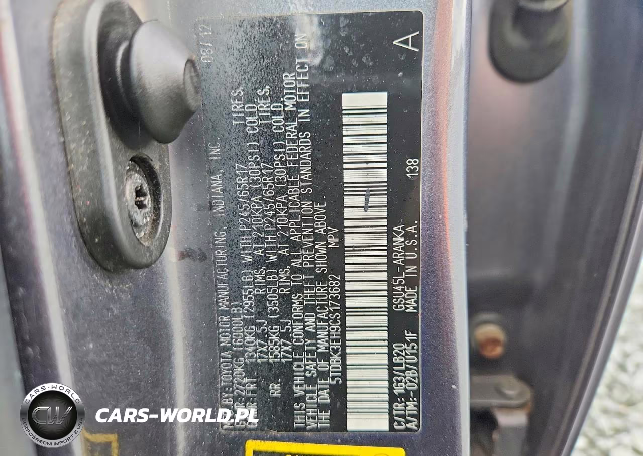 2012 Toyota Highlander Se VIN:5TDBK3EH9CS173682 - 13