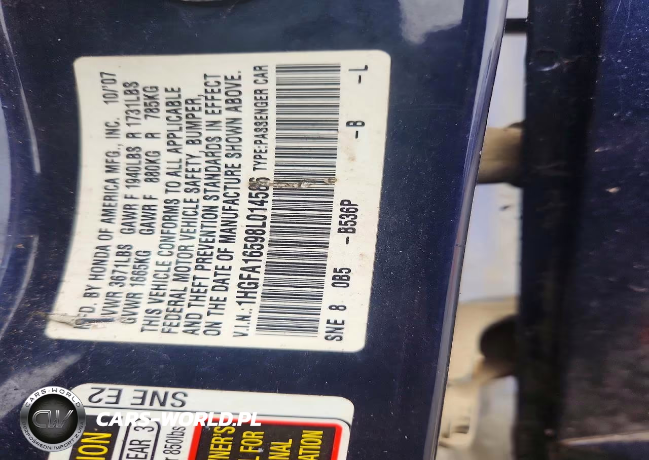 2008 Honda Civic Dx VIN:1HGFA16598L014586 - 12