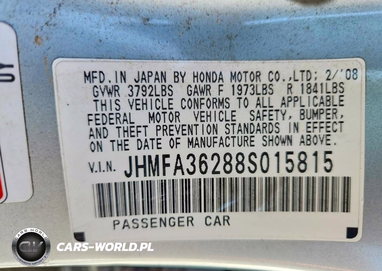 2008 Honda Civic Hybrid VIN:JHMFA36288S015815 - 12