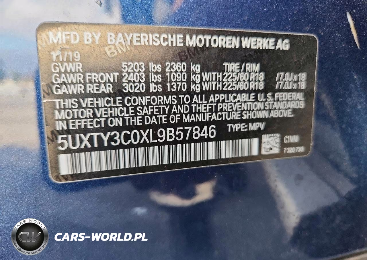 2020 BMW X3 Sdrive30I VIN:5UXTY3C0XL9B57846 - 14