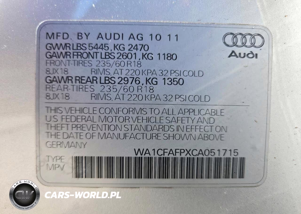 2012 Audi Q5 Premium VIN:WA1CFAFPXCA051715 - 14