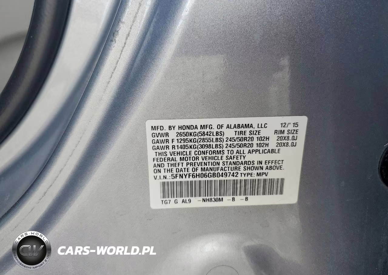 2016 Honda Pilot Elite VIN:5FNYF6H06GB049742 - 13