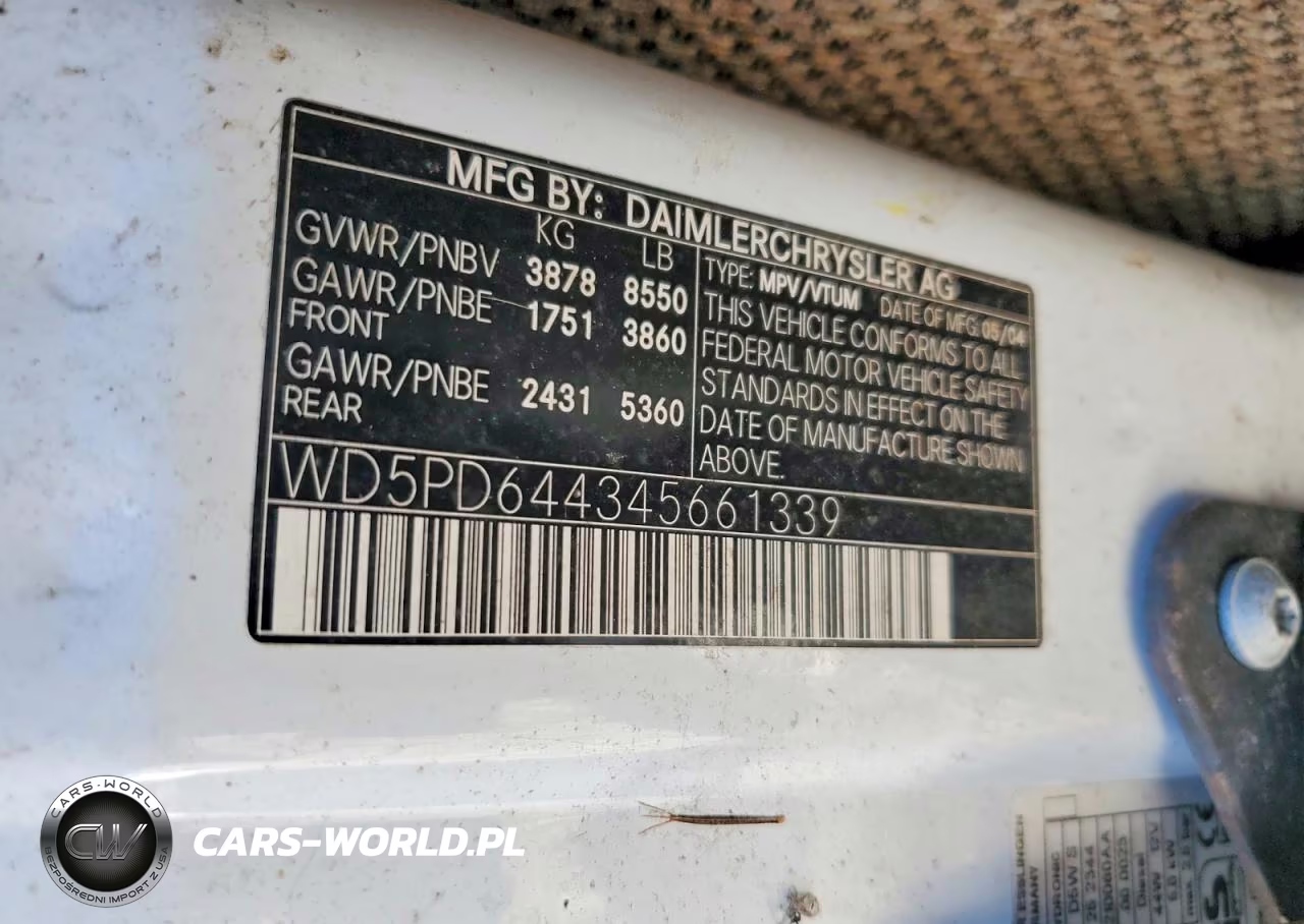 2004 Spnr 2500 Sprinter Delivery Van VIN:WD5PD644345661339 - 12