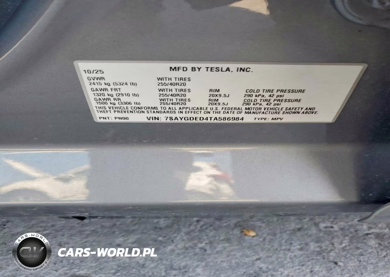 2026 Tesla Model Y VIN:7SAYGDED4TA586984 - 12