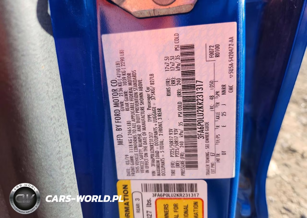 2019 Ford Fusion Se VIN:3FA6P0LU2KR231317 - 12