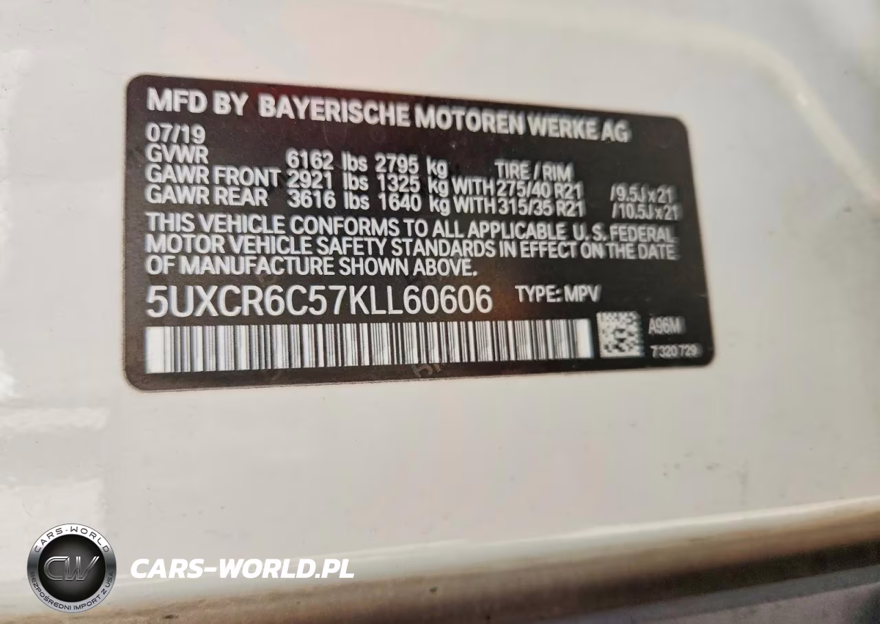 2019 BMW X5 xDrive40I VIN:5UXCR6C57KLL60606 - 13