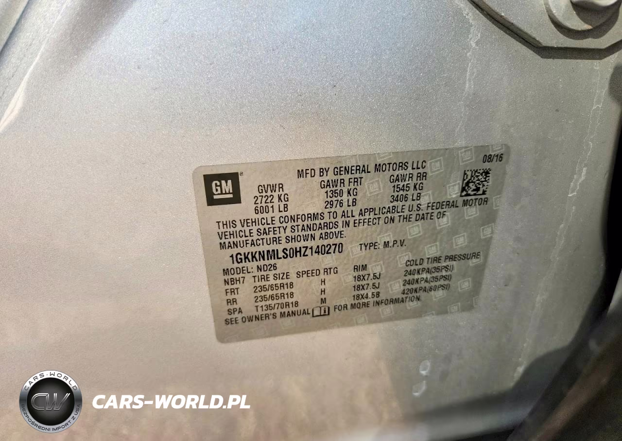 2017 GMC Acadia Slt-1 VIN:1GKKNMLS0HZ140270 - 12