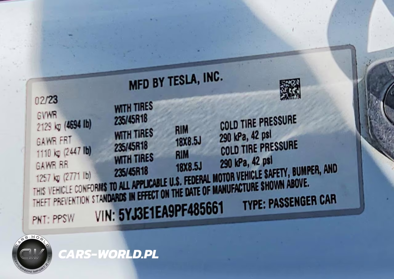2023 Tesla Model 3 VIN:5YJ3E1EA9PF485661 - 12