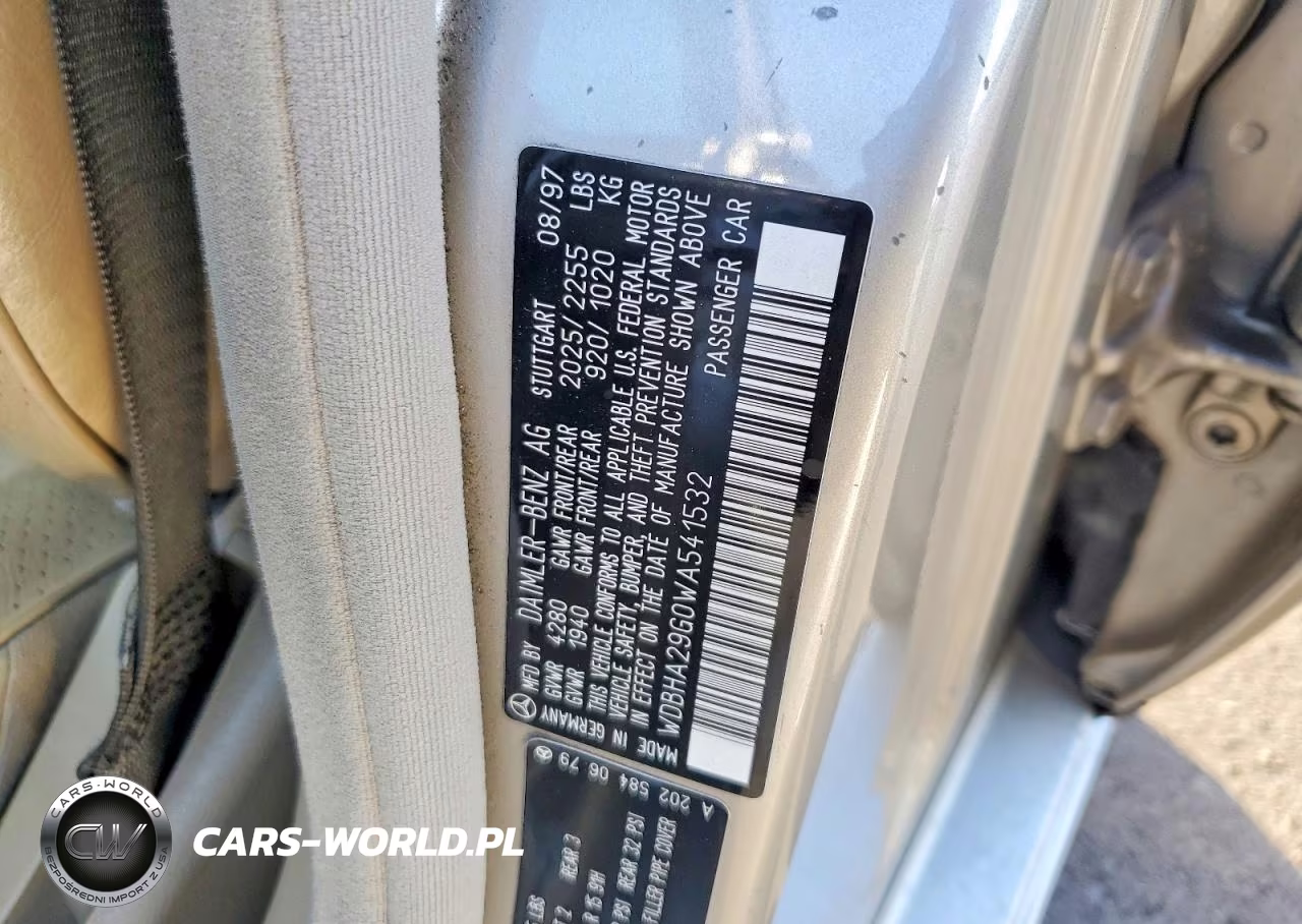 1998 Mercedes-Benz C 280 VIN:WDBHA29G0WA541532 - 12