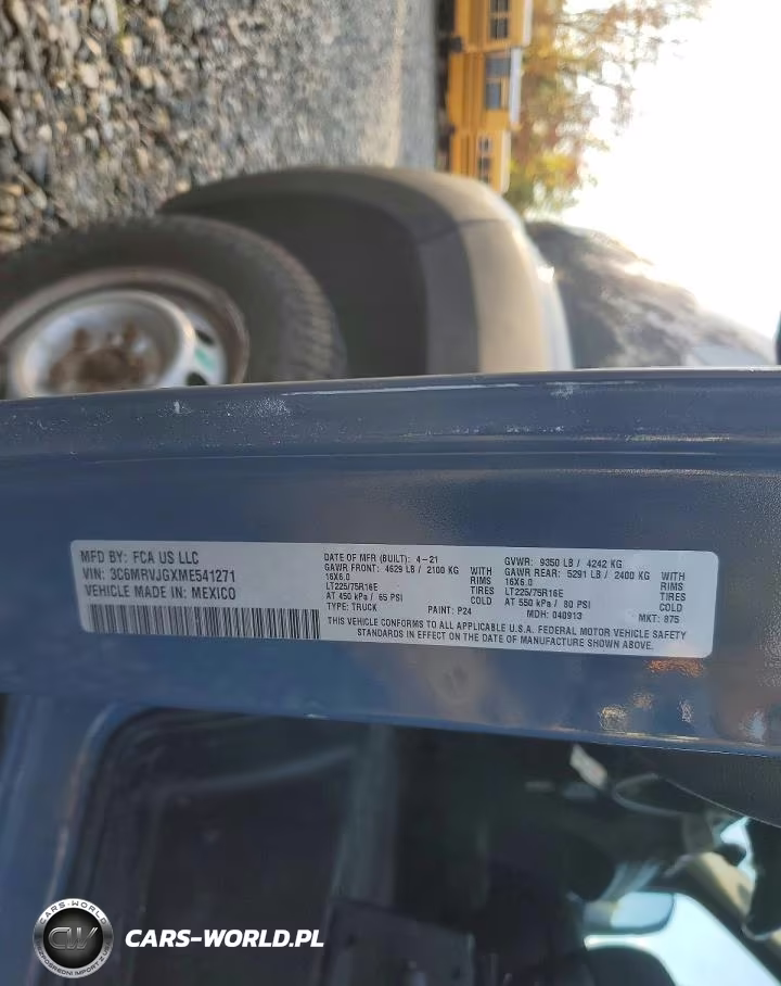2021 Ram Promaster 3500 Delivery Van VIN:3C6MRVJGXME541271 - 13