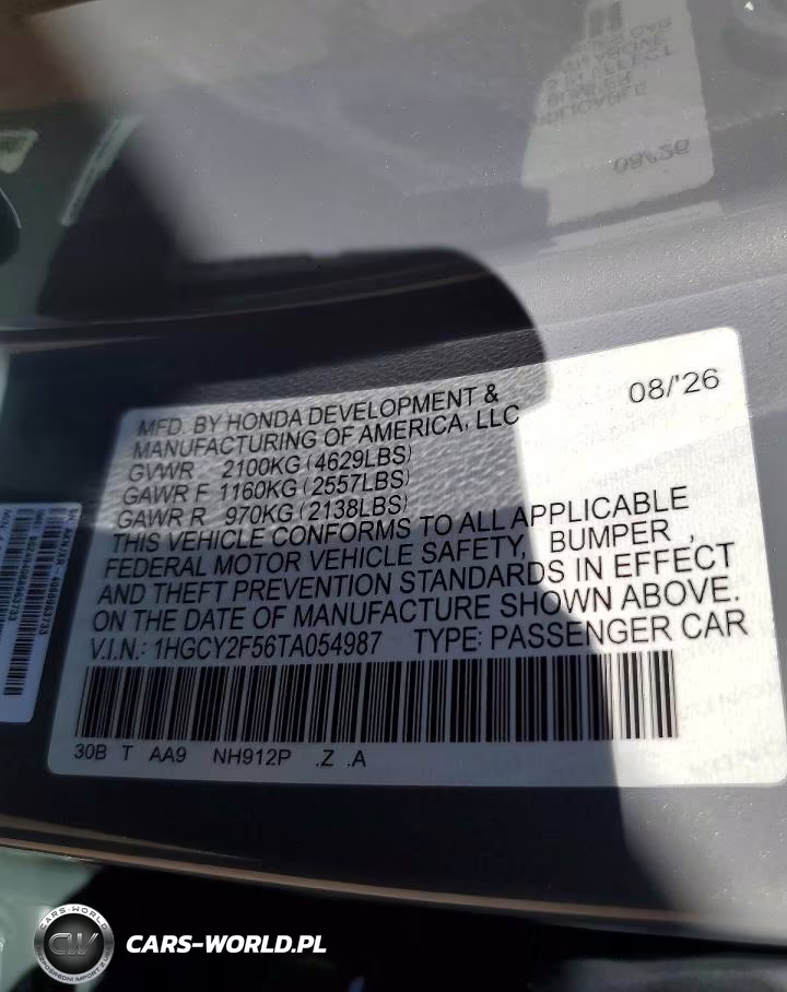 2026 Honda Accord Hybrid Sport VIN:1HGCY2F56TA054987 - 12