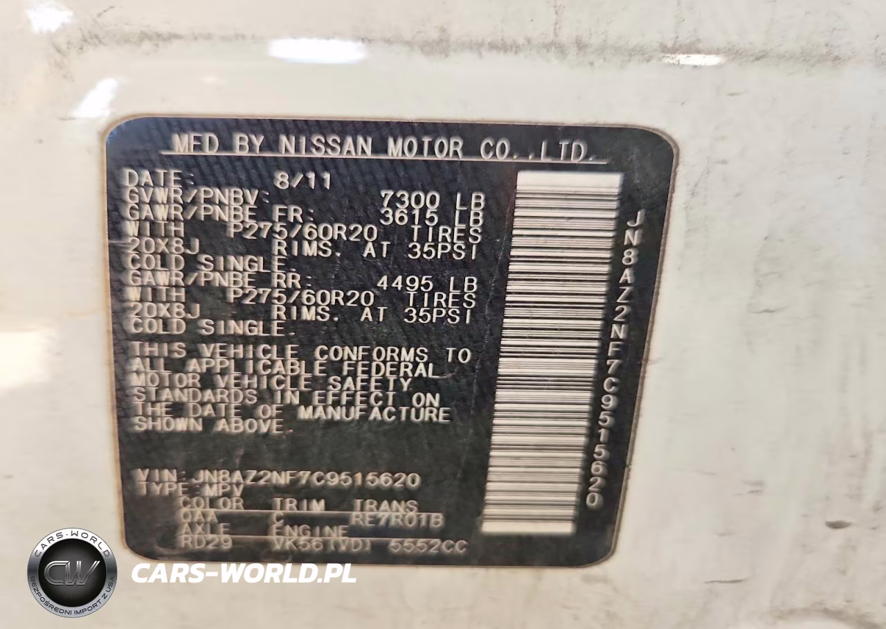 2012 Infiniti Qx56 Base VIN:JN8AZ2NF7C9515620 - 13