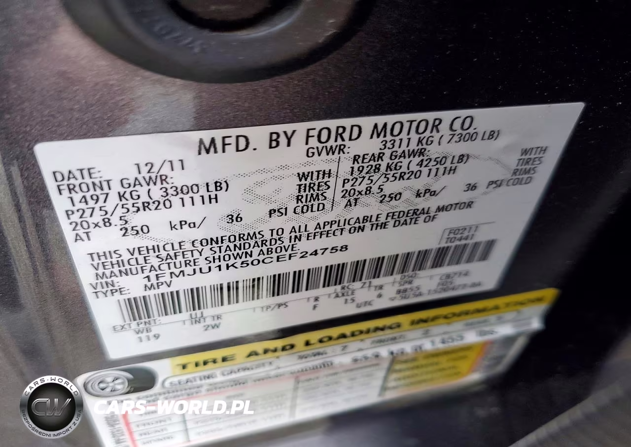 2012 Ford Expedition Limited VIN:1FMJU1K50CEF24758 - 13