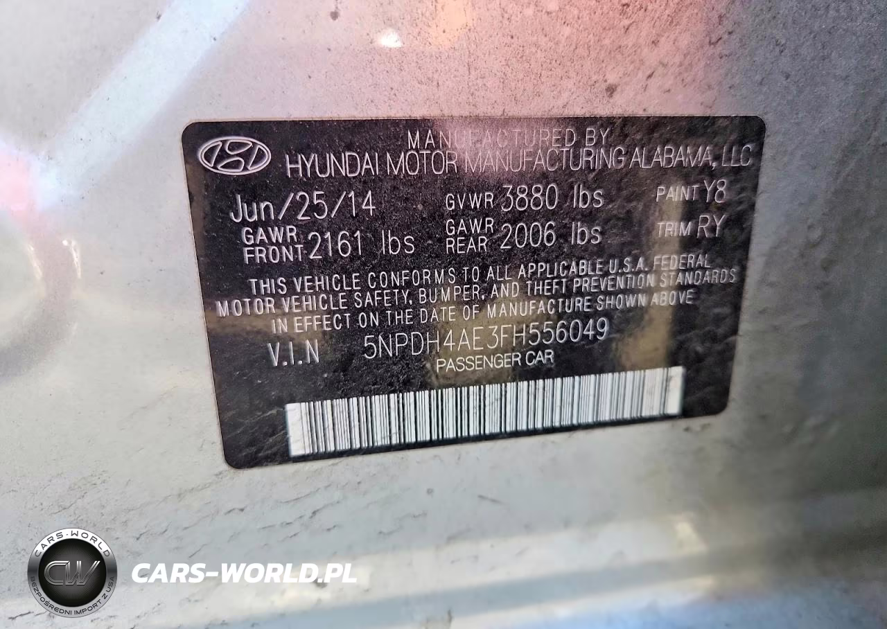 2015 Hyundai Elantra Se VIN:5NPDH4AE3FH556049 - 12