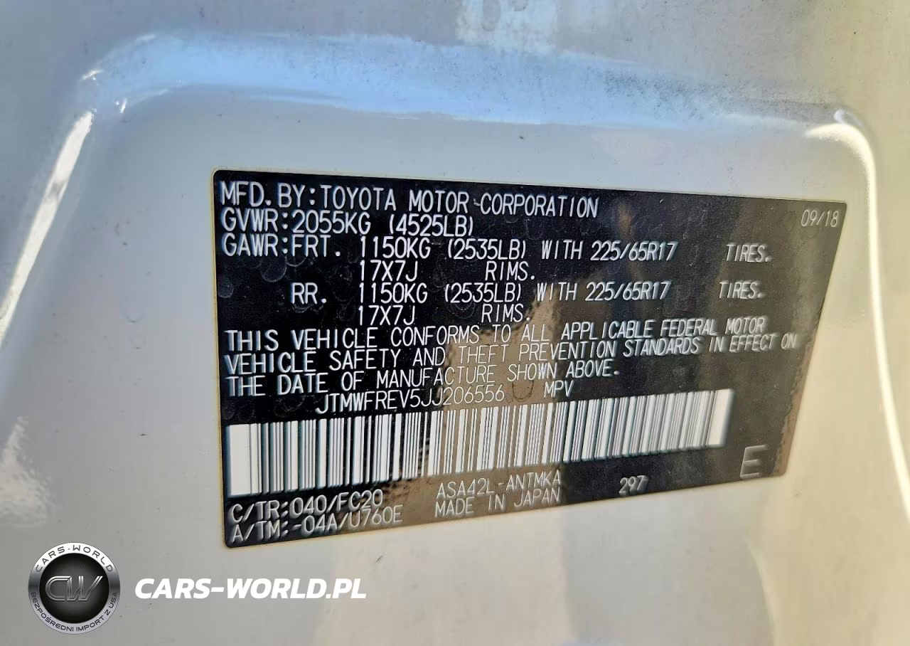 2018 Toyota Rav4 Xle VIN:JTMWFREV5JJ206556 - 13