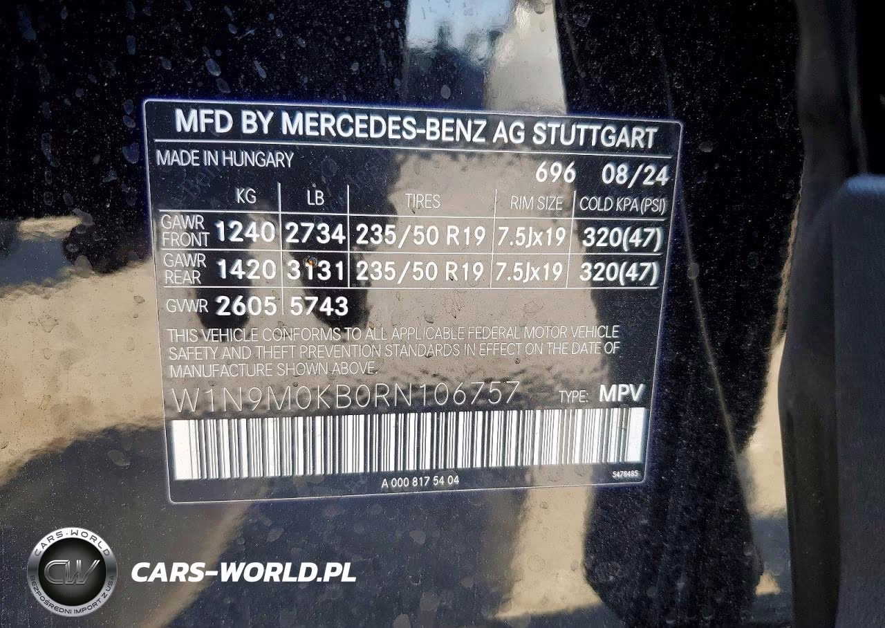 2024 Mercedes-Benz Eqb 300 4Matic VIN:W1N9M0KB0RN106757 - 13