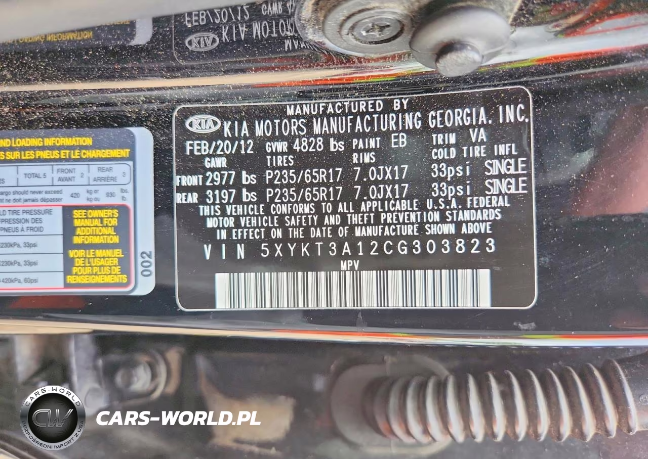2012 Kia Sorento Lx VIN:5XYKT3A12CG303823 - 14