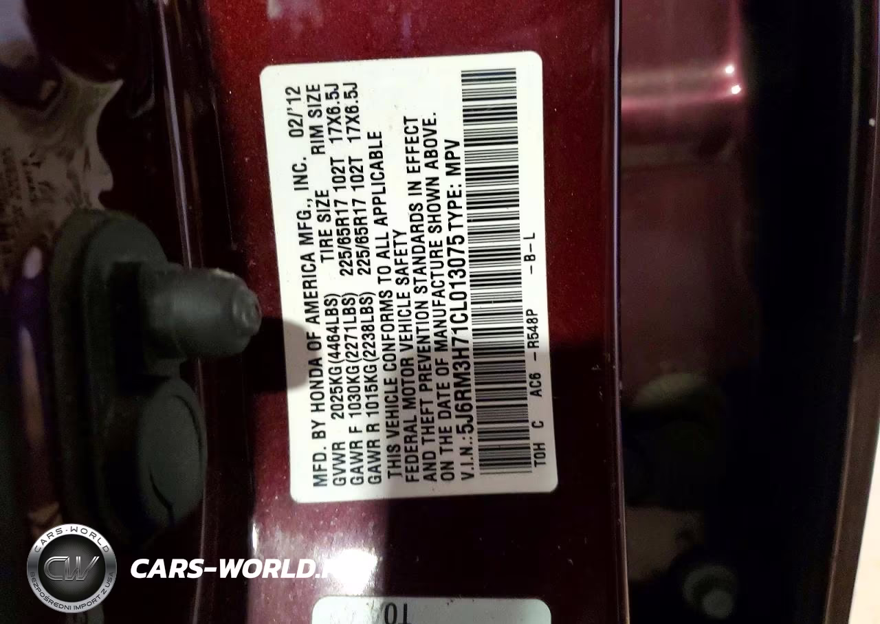 2012 Honda Cr-V Exl VIN:5J6RM3H71CL013075 - 14