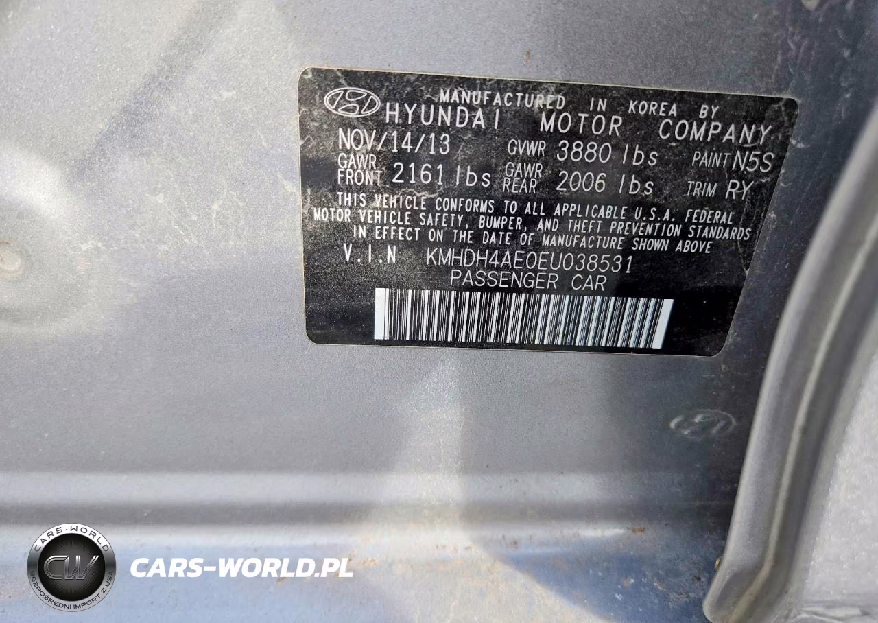 2014 Hyundai Elantra Se VIN:KMHDH4AE0EU038531 - 12