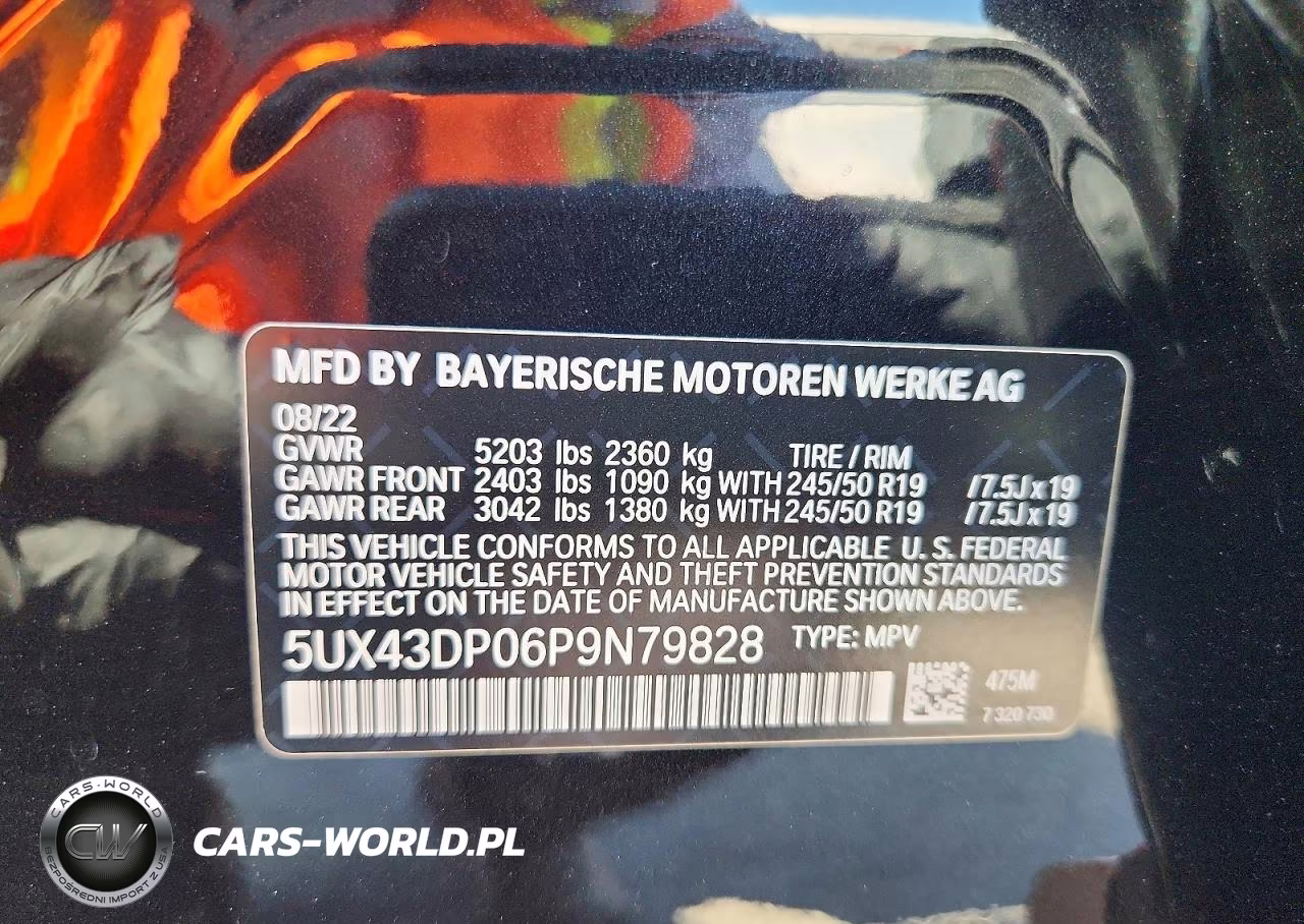2023 BMW X3 Sdrive30I VIN:5UX43DP06P9N79828 - 12