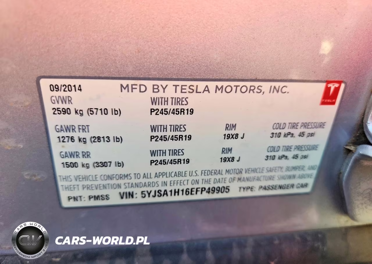 2014 Tesla Model S VIN:5YJSA1H16EFP49905 - 12