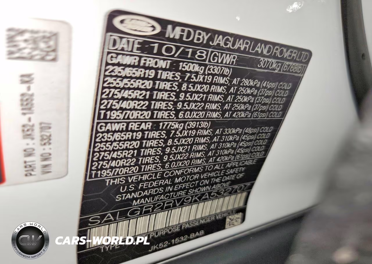 2019 Land Rover Range Rover VIN:SALGR2RV9KA532707 - 13