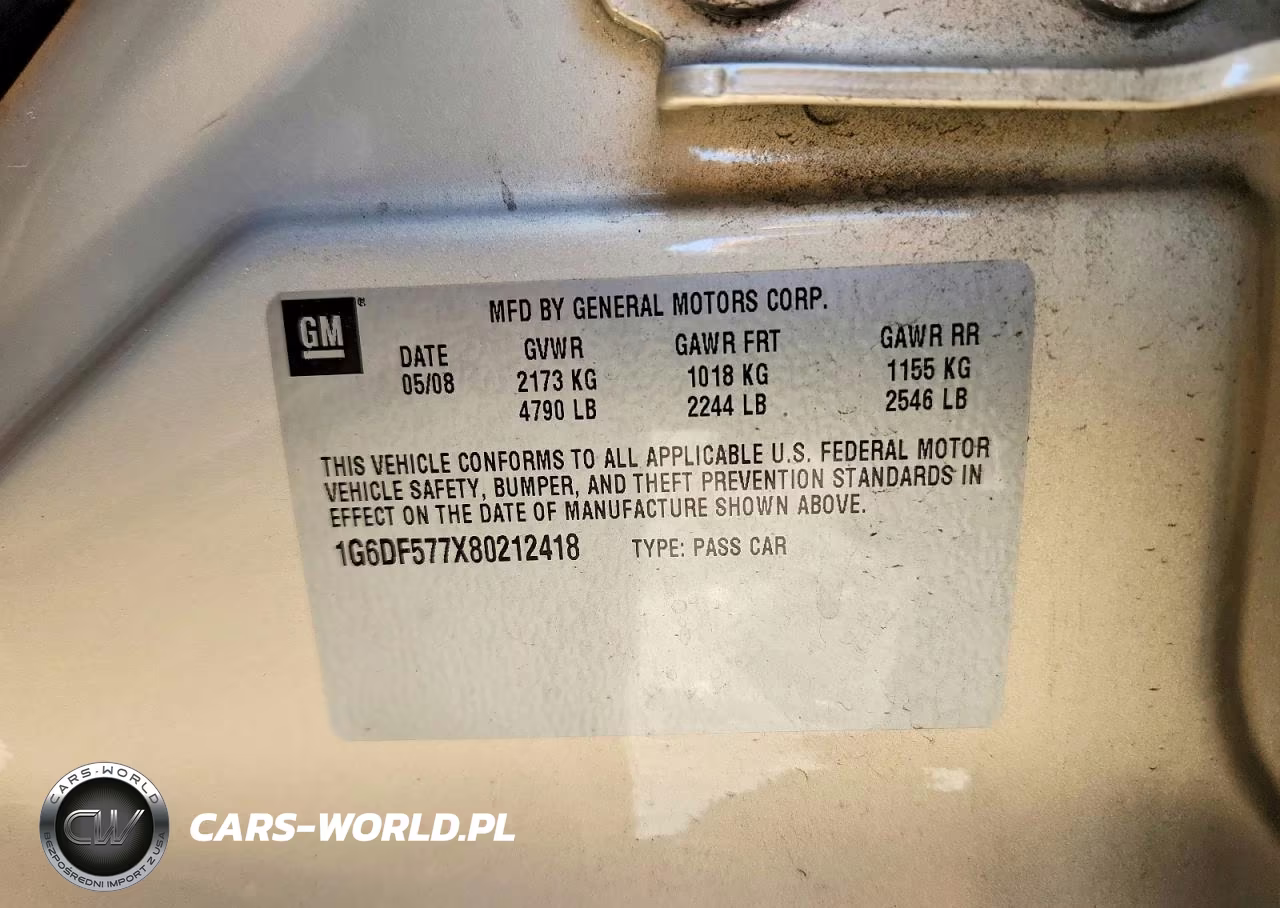 2008 Cadillac Cts VIN:1G6DF577X80212418 - 12