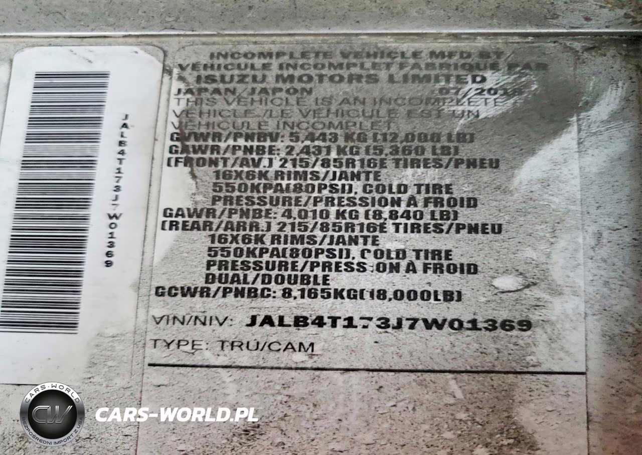 2018 Isuzu Npr VIN:JALB4T173J7W01369 - 13