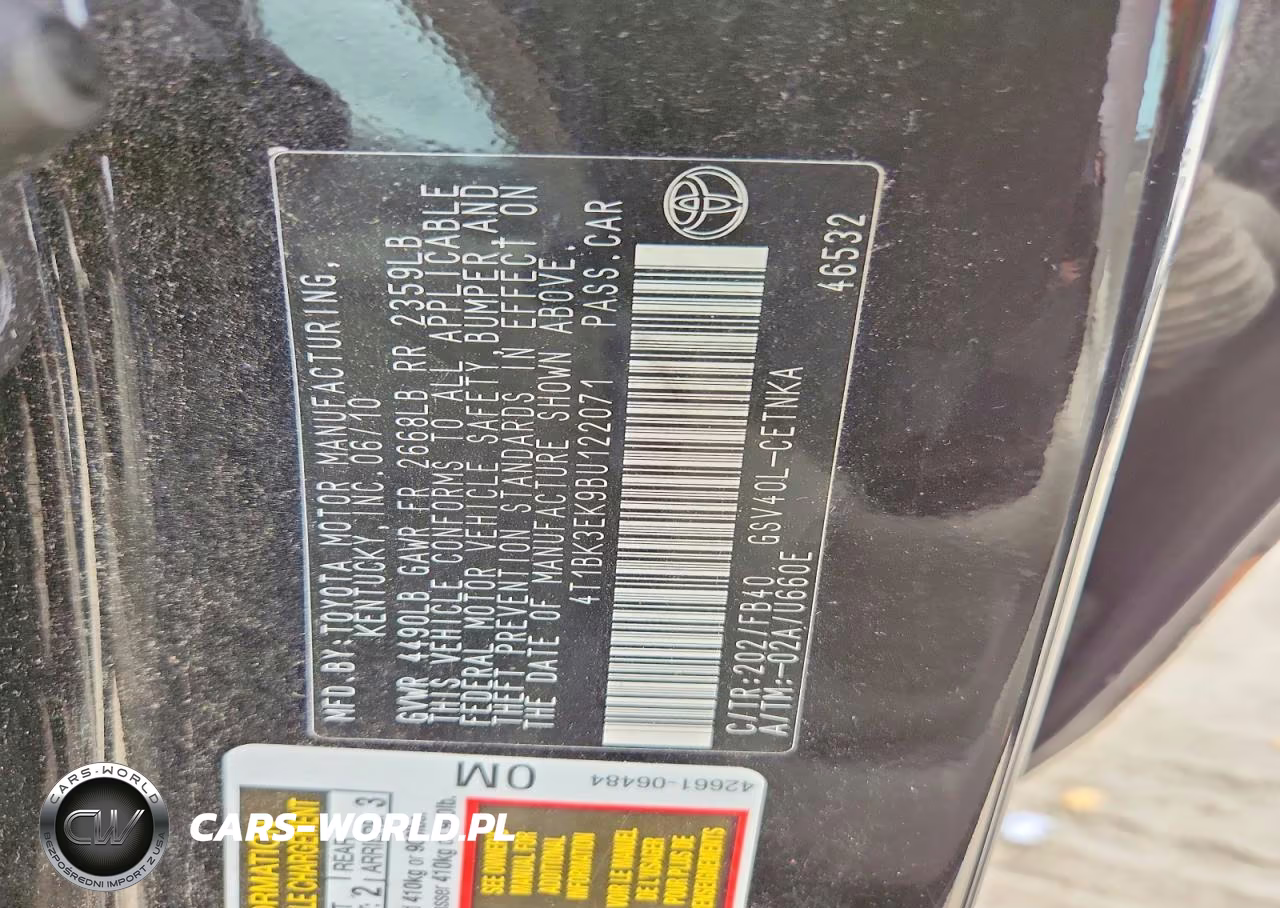 2011 Toyota Camry Le V6 VIN:4T1BK3EK9BU122071 - 13
