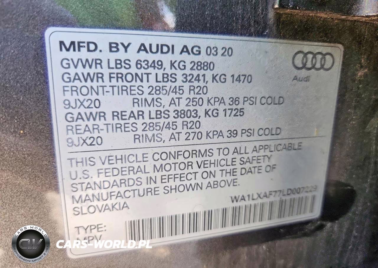 2020 Audi Q7 Premium Plus VIN:WA1LXAF77LD007229 - 13