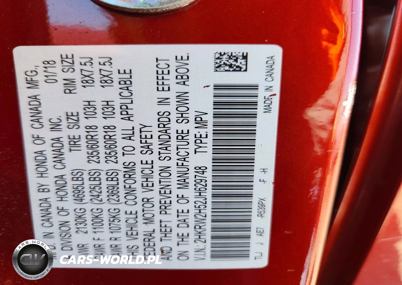 2018 Honda Cr-V Ex VIN:2HKRW2H52JH629748 - 13