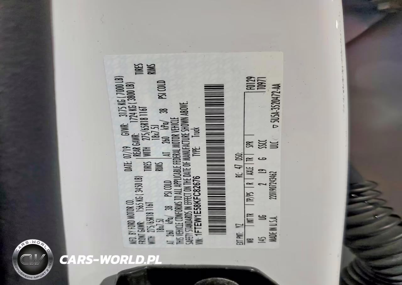 2019 Ford F150 Supercrew VIN:1FTEW1E58KFC82676 - 12