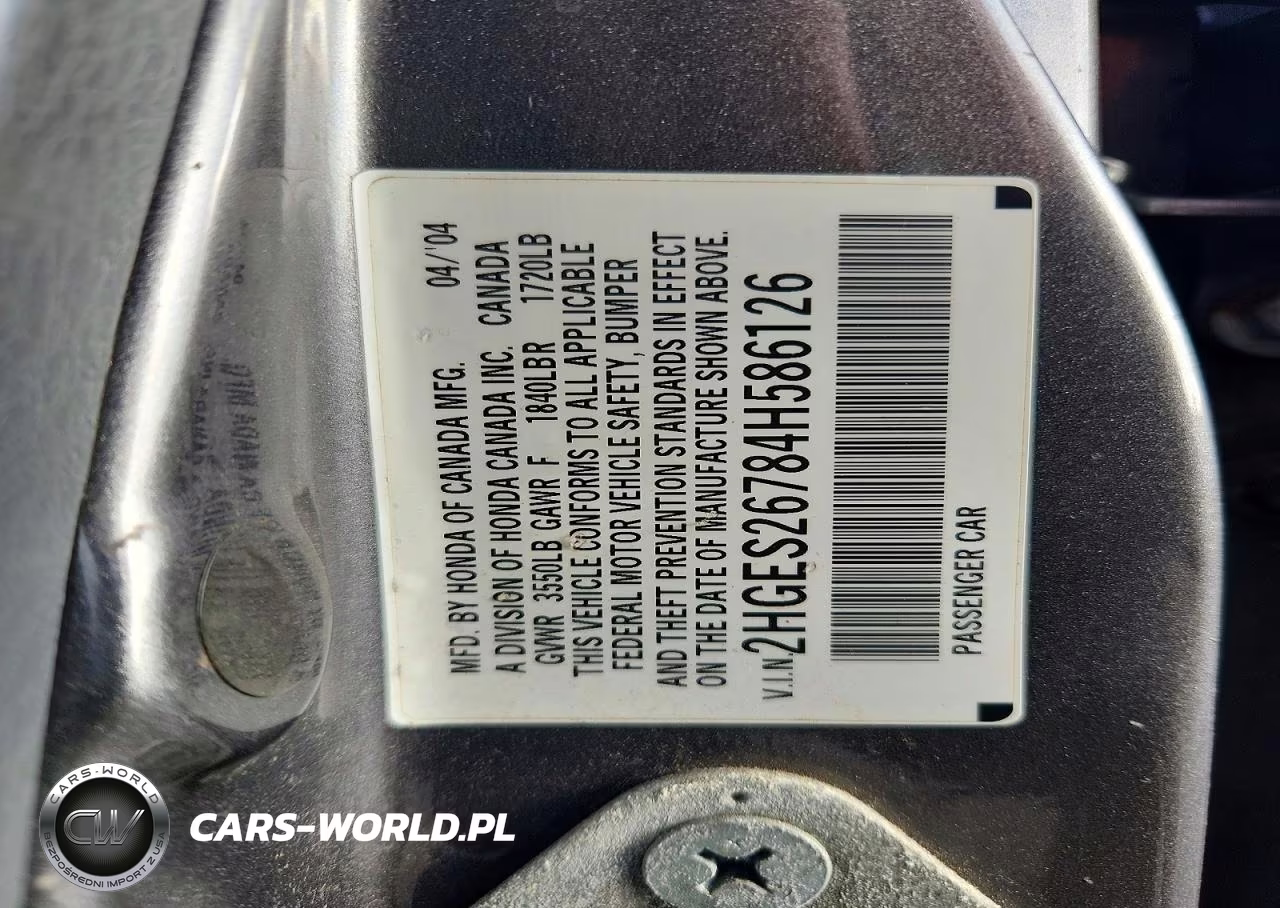 2004 Honda Civic Ex VIN:2HGES26784H586126 - 12