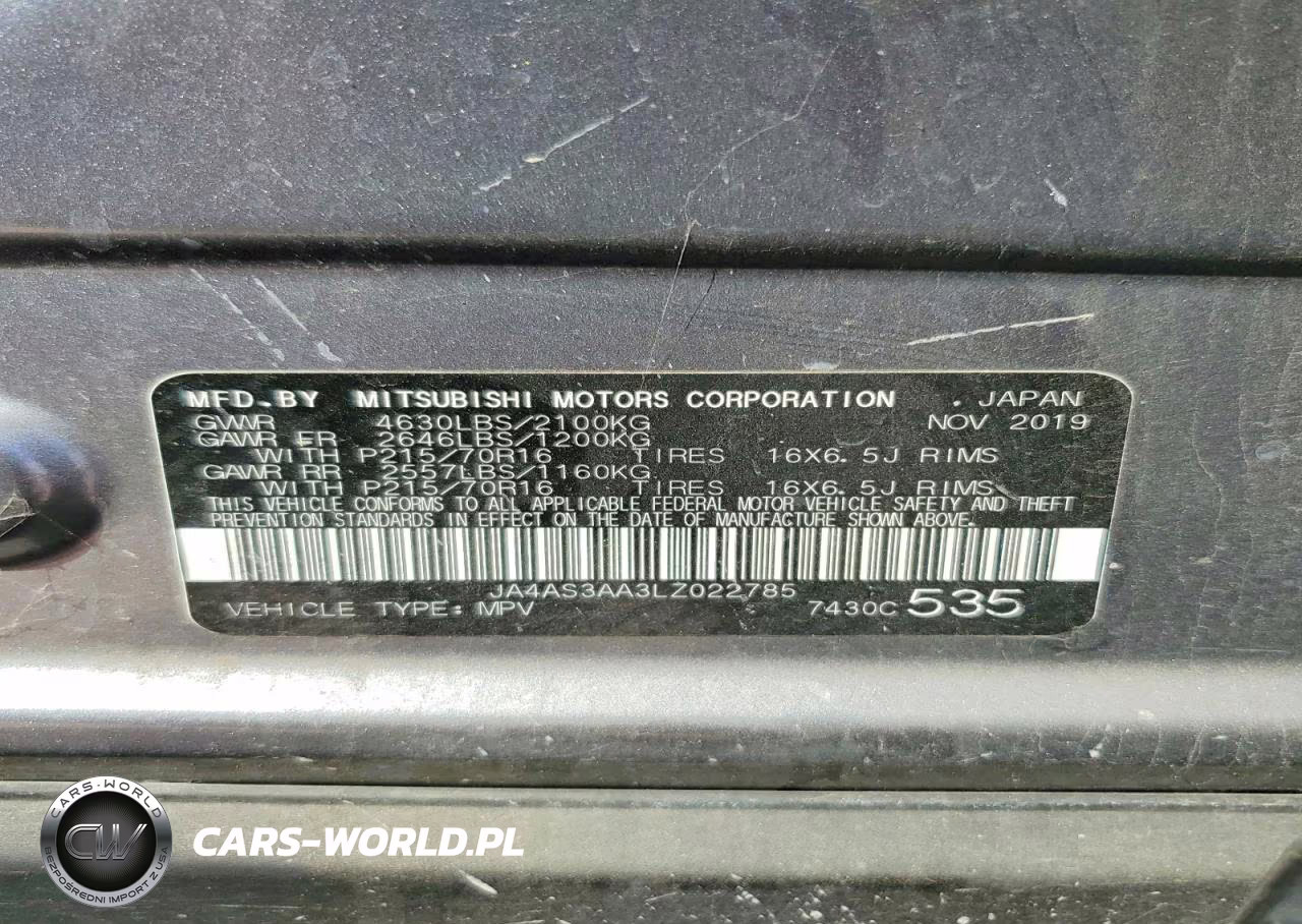 2020 Mitsubishi Eclipse Cross Es VIN:JA4AS3AA3LZ022785 - 12