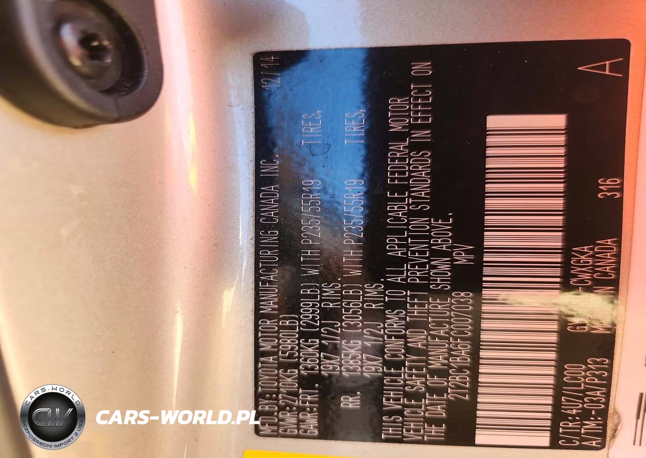 2015 Lexus Rx 450H VIN:2T2BC1BA6FC007038 - 12
