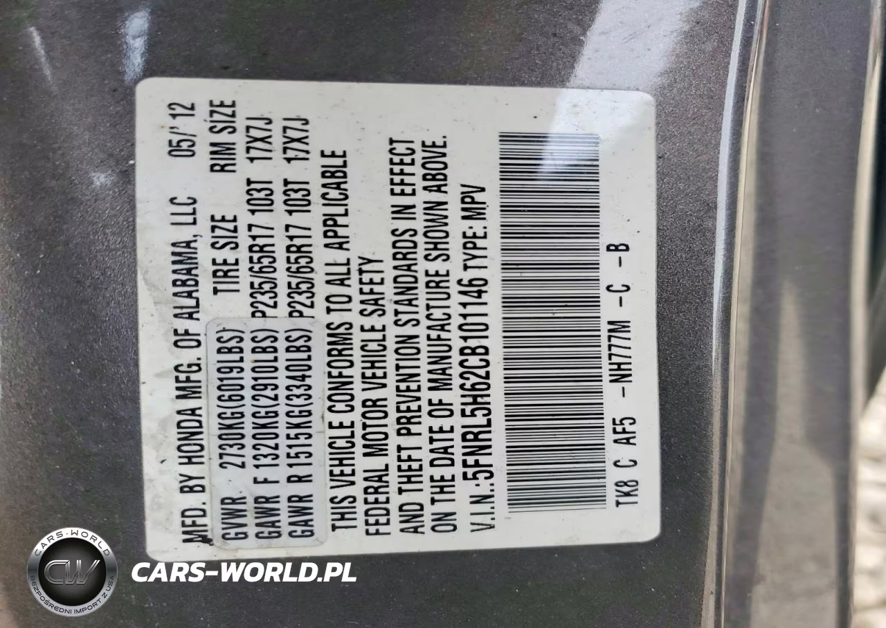 2012 Honda Odyssey Exl VIN:5FNRL5H62CB101146 - 13