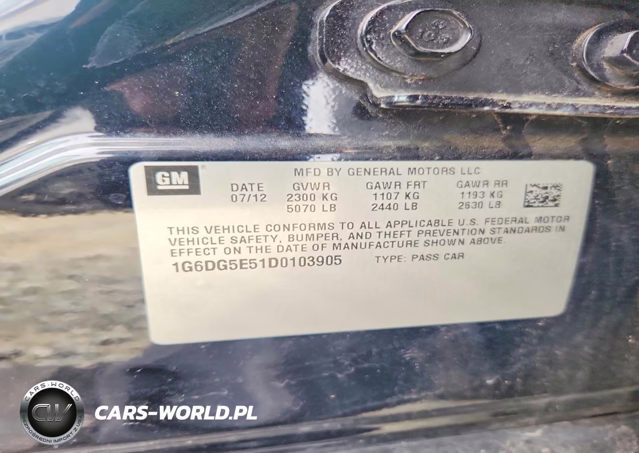 2013 Cadillac Cts Luxury VIN:1G6DG5E51D0103905 - 12
