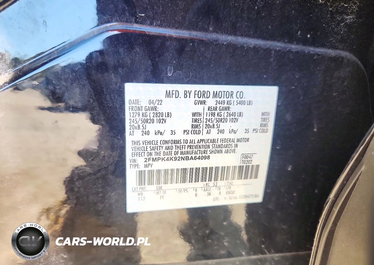 2022 Ford Edge Titanium VIN:2FMPK4K92NBA64098 - 12