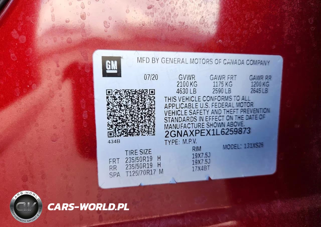 2020 Chevrolet Equinox Premier VIN:2GNAXPEX1L6259873 - 14