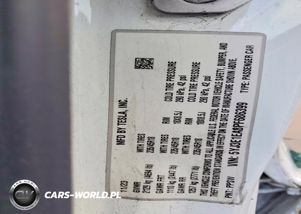 2023 Tesla Model 3 VIN:5YJ3E1EA8PF686399 - 12