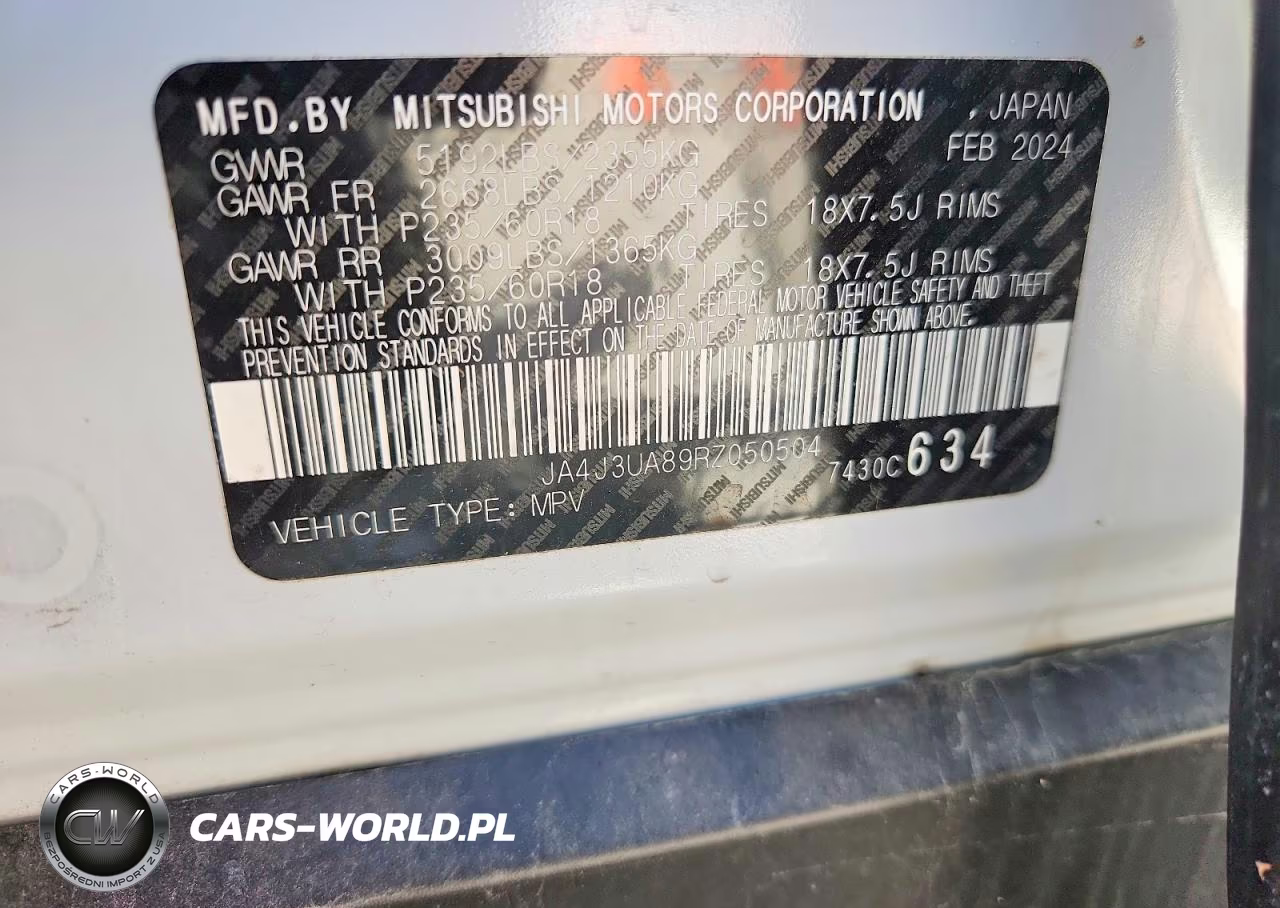 2024 Mitsubishi Outlander Es VIN:JA4J3UA89RZ050504 - 14