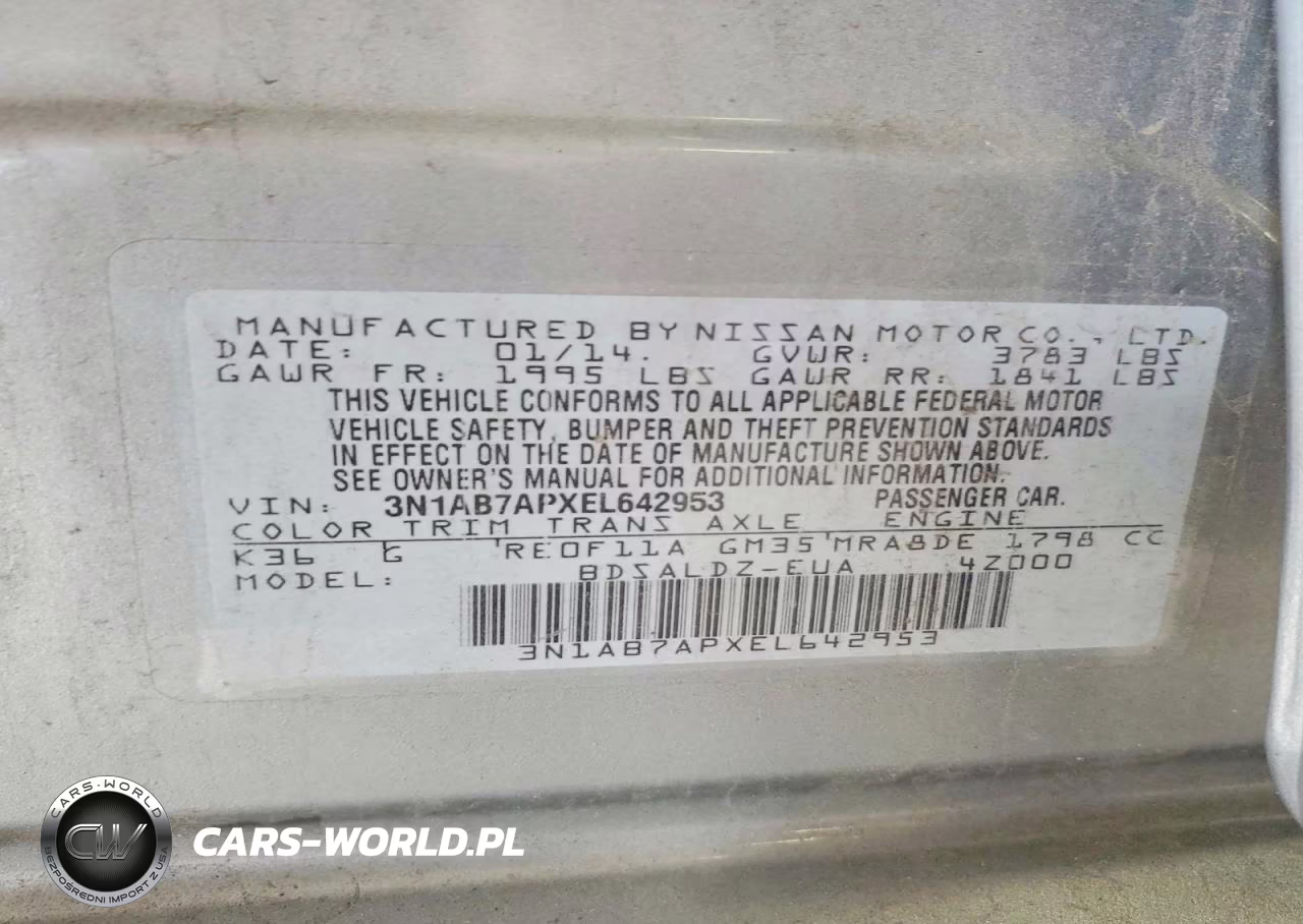 2014 Nissan Sentra Sv VIN:3N1AB7APXEL642953 - 12