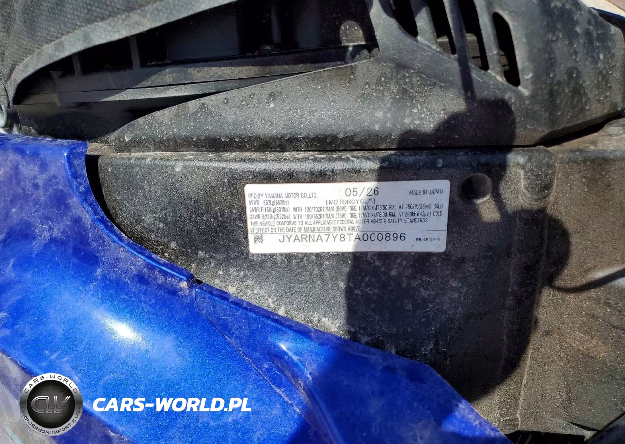 2026 Yamaha Yzf1000 C VIN:JYARNA7Y8TA000896 - 9