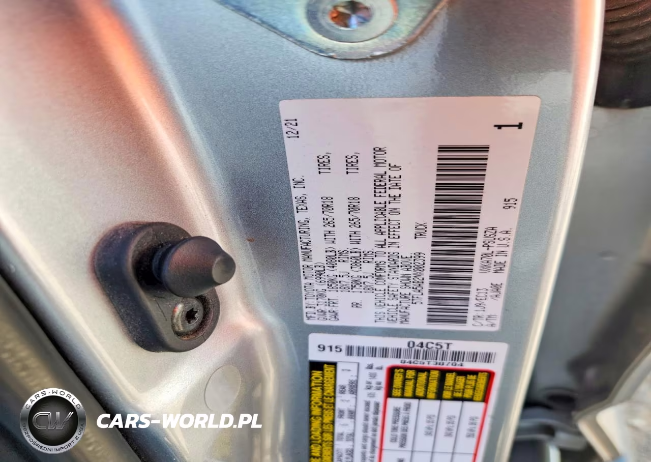 2022 Toyota Tundra Sr5 VIN:5TFLA5AB2NX002399 - 12