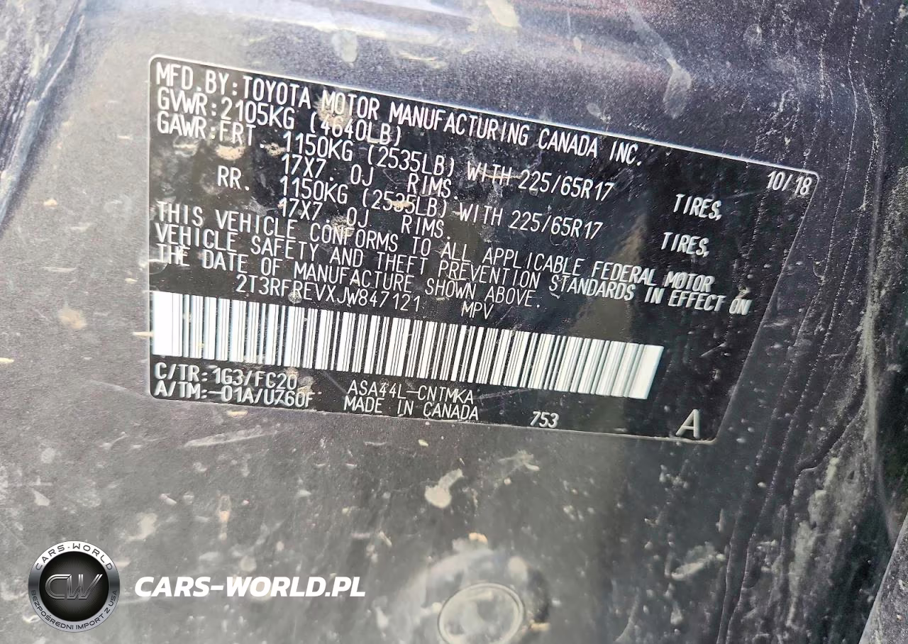 2018 Toyota Rav4 Xle VIN:2T3RFREVXJW847121 - 13
