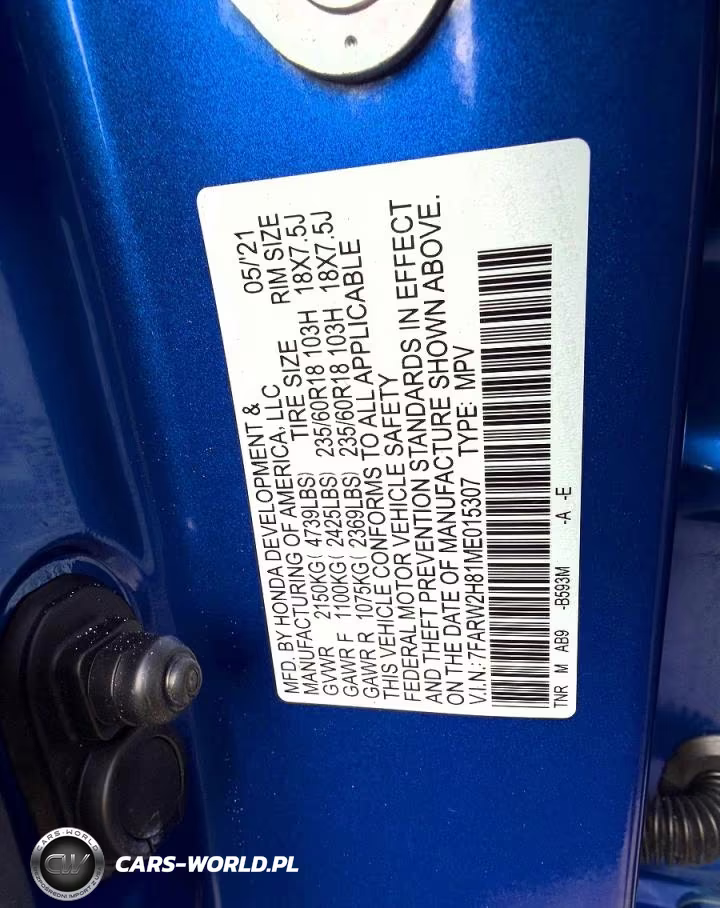 2021 Honda Cr-V Awd Ex-L VIN:7FARW2H81ME015307 - 10