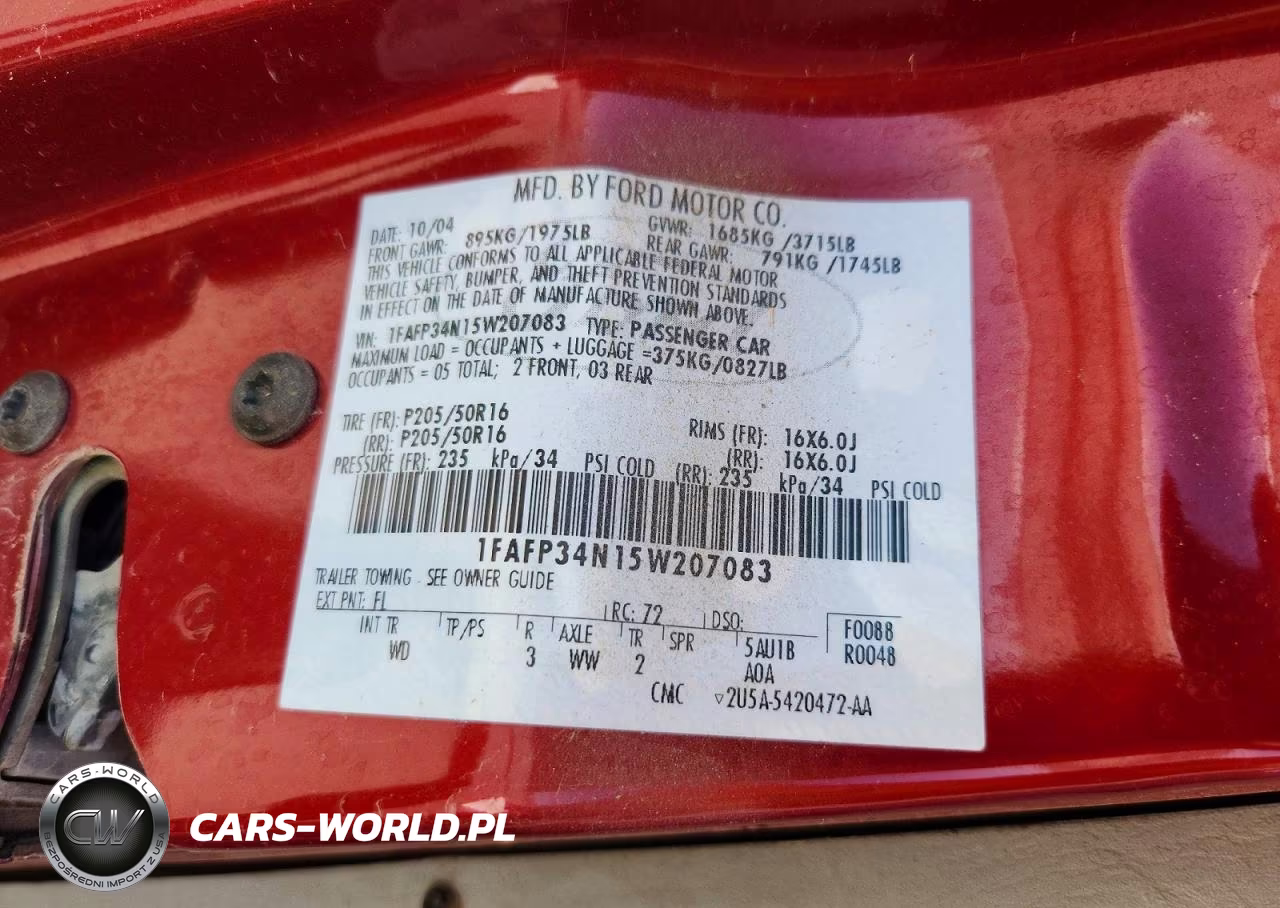 2005 Ford Focus Zx4 VIN:1FAFP34N15W207083 - 12