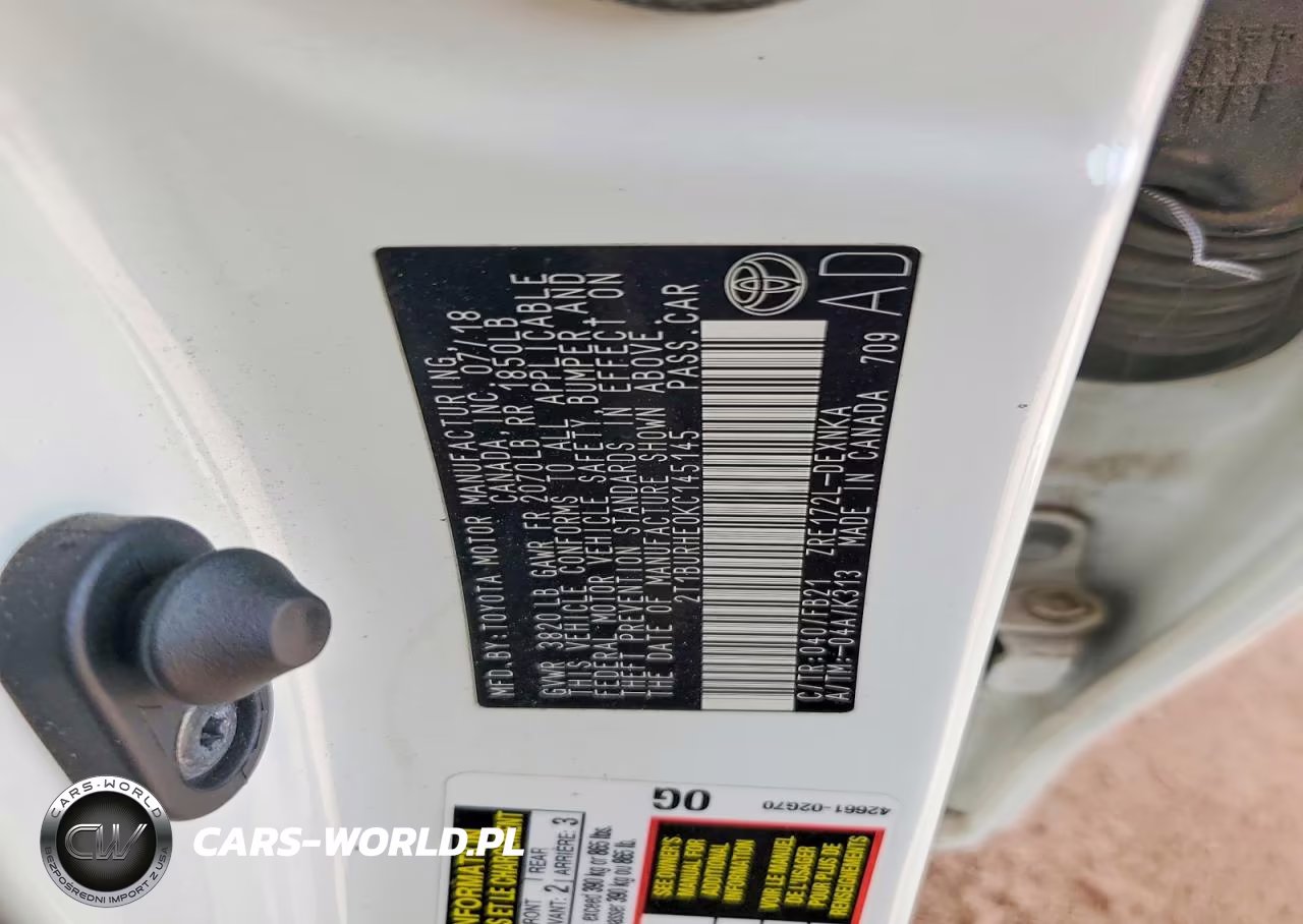2019 Toyota Corolla Le VIN:2T1BURHE0KC145145 - 12